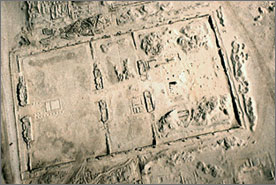 Arial photograph of the Small Aten Temple