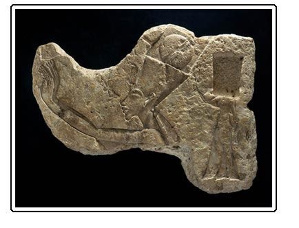 Fragment of a boundary stela with Nefertiti and Princess Meketaten