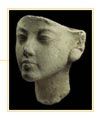 Plaster head of a youthful woman