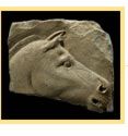 Sculptor's model of a horse's head